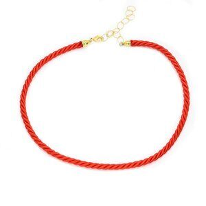 Read Choker Necklace 5mm rope Thread Choker Adjustable 13' -17'